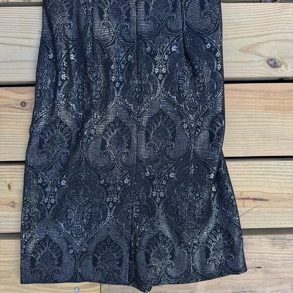J. McLaughlin Dress Belinda Zahara Jacquard Black Champagne Size 2 NWT Event - Picture 6 of 9